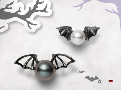 蝙蝠 、蜘蛛珍珠耳环俏皮 MIKIMOTO为万圣节添亮点