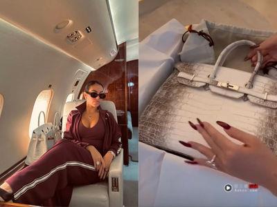 C罗未婚妻狂败鳄鱼皮包 开箱爱马仕“天花板”柏金包