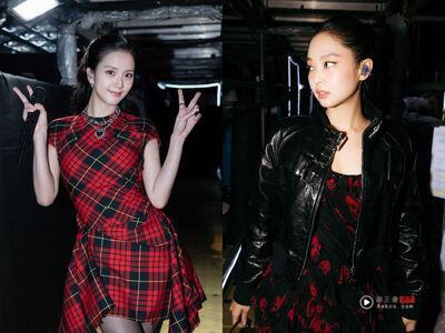 Jisoo格纹迷你裙甜酷风、Jennie霸气登场！McQueen订制超美舞台造型