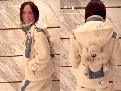 滨崎步穿20万LV滑雪装好贵气　背13万娃娃包卡哇伊