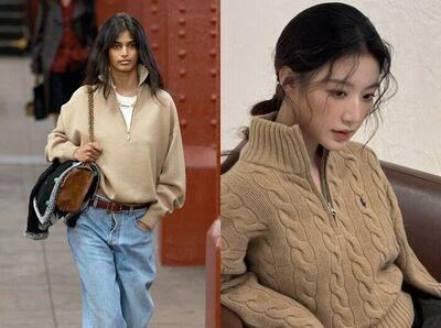 “半拉炼上衣”秋冬将取代大学T！舒华、Sana也穿了　5款推荐一次看