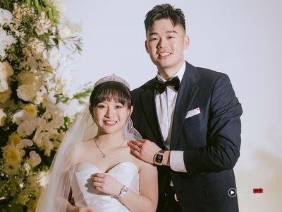 王齐麟偕爱妻闪耀百万钻表　陈诗媛选白色款绝配梦幻嫁衣