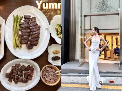 孙艺真好厨艺煮牛排大餐　法国餐瓷泄露好品味