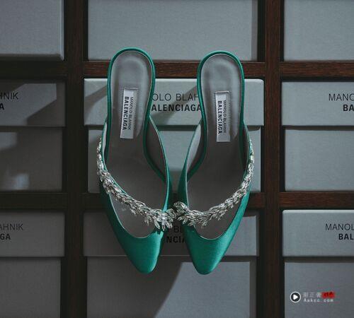 鞋控会疯掉 BALENCIAGA &times; Manolo Blahnik莱茵石高跟鞋美到暴动