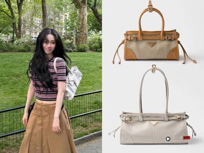 包开箱／Karina拎Prada Bonnie太烧！今夏必收“东西包”亚麻皮革材质超美