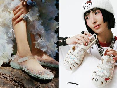 Melissa果冻鞋梦幻联名SUSAN FANG把透肤花朵放上脚！Hello Kitty也加入