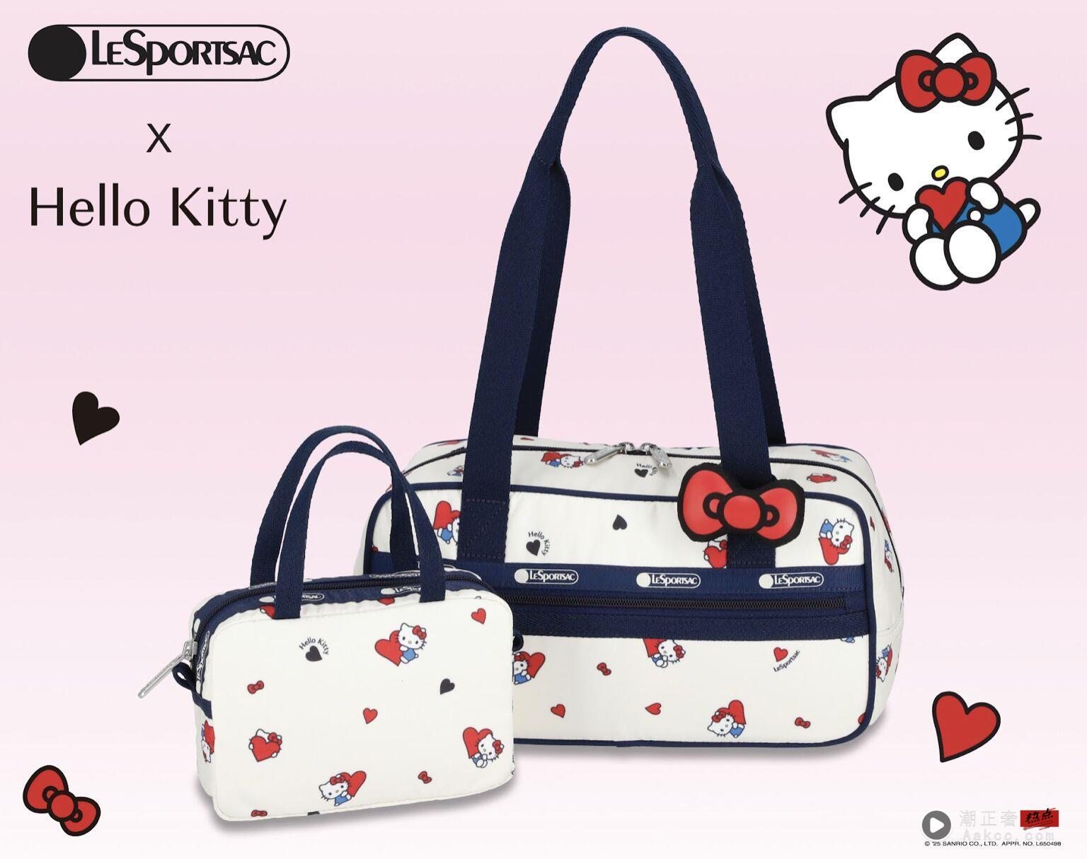 Hello Kitty走进英伦花园!联名Cath Kidston印花针织提袋、珍珠包美翻 内容图6 潮正奢/潮品文/潮臻社-实时追踪全球最新奢侈品牌新闻资讯的官网站! ▲▼LeSportsac 今夏再度找来 Hello Kitty 。(图/记者鲍璿安摄)