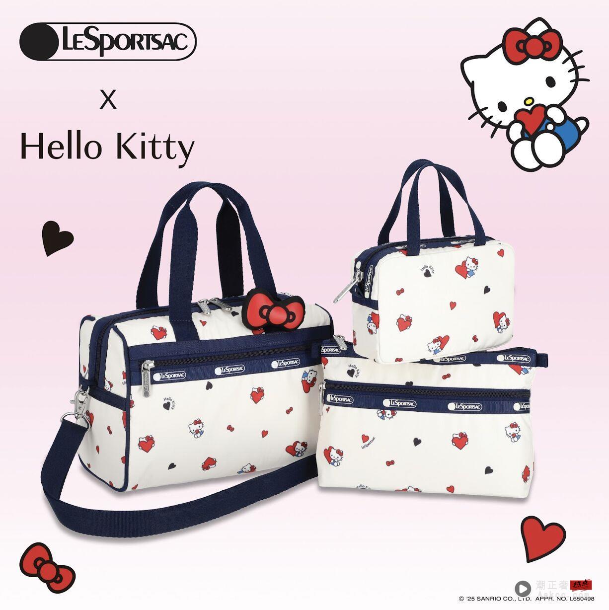 Hello Kitty走进英伦花园!联名Cath Kidston印花针织提袋、珍珠包美翻 内容图7 潮正奢/潮品文/潮臻社-实时追踪全球最新奢侈品牌新闻资讯的官网站! ▲▼LeSportsac 今夏再度找来 Hello Kitty 。(图/记者鲍璿安摄)