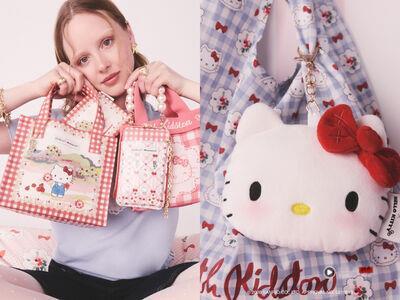 Hello Kitty走进英伦花园！联名Cath Kidston印花针织提袋、珍珠包美翻