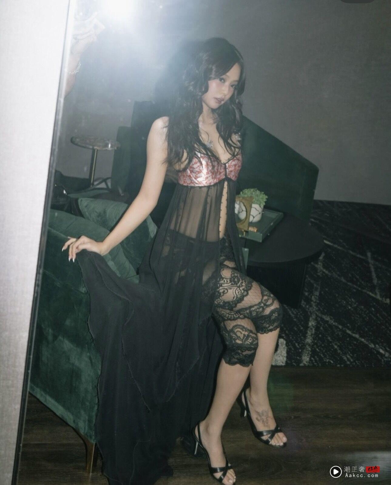 Jennie黑蕾丝裤配Bra开唱 火辣睡衣风S形曲线毕露 内容图1 潮正奢/潮品文/潮臻社-实时追踪全球最新奢侈品牌新闻资讯的官网站! ▲▼ Jennie 。(图/翻摄IG)
